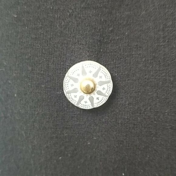 🎁5/$25 Next Tuxedo Blouse Women's 12 Two-tone Sleeveless No Pockets Ruffles - Picture 3 of 6